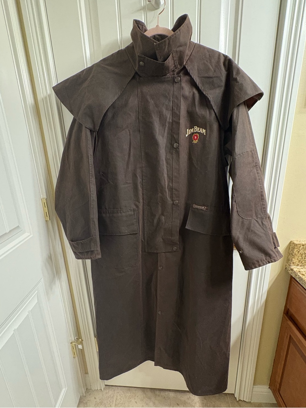 Driza-Bone Mens Riding Coat Oilskin Duster Jacket Size M 5 105cm Jim Beam AU